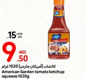 Carrefour American Garden tomato ketchup squeeze 1020g offer
