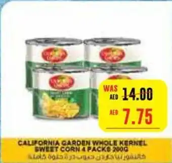 Megamart CALIFORNIA GARDEN WHOLE KERNEL SWEET CORN 4 PACKS 200g offer