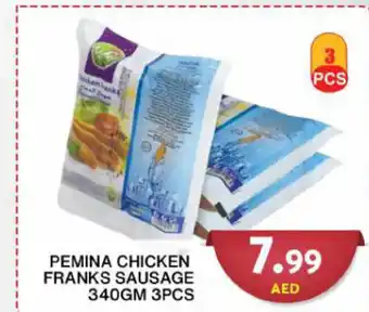Grand Mall Sharjah PEMINA CHICKEN FRANKS SAUSAGE 340GM 3PCS offer