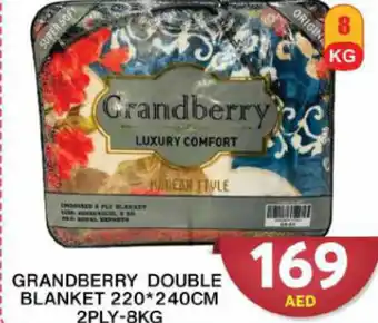 Grand Mall Sharjah GRANDBERRY DOUBLE BLANKET 220*240CM 2PLY-8KG offer