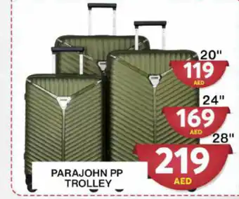 Grand Mall Sharjah PARAJOHN PP TROLLEY 20" offer