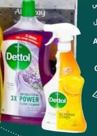 Megamart Dettol Multi Action Cleaner Assorted + All Purpose Cleaner Spray 3ltr + 500ml offer