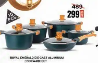 Megamart ROYAL EMERALD DIE-CAST ALUMINUM COOKWARE SET offer
