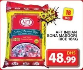 Grand Hyper Market AFT INDIAN SONA MASOORI RICE 18KG offer