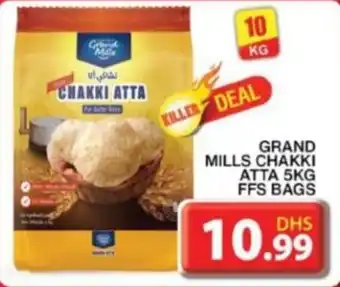 Grand Hyper Market GRAND MILLS CHAKKI ATTA 5KG FFS BAGS offer