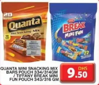 Grand Hyper Market QUANTA MINI SNACKING MIX BARS POUCH 334 314GM offer