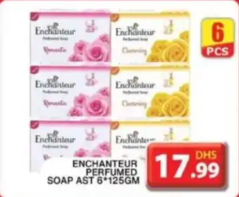 Grand Hyper Market ENCHANTEUR PERFUMED SOAP AST 6 125GM offer