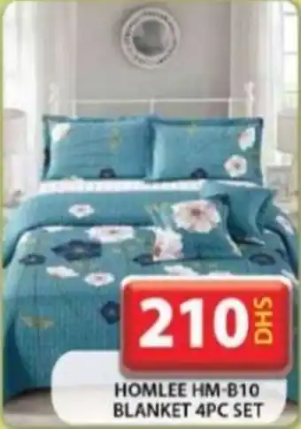 Grand Hyper Market HOMLEE HM B10 BLANKET 4PC SET offer