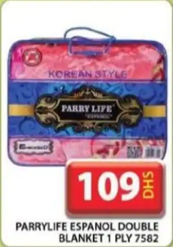 Grand Hyper Market PARRYLIFE ESPANOL DOUBLE BLANKET 1 PLY 7582 offer