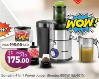 Al Madina Sonashi 4 In 1 Power Juicer Blender,800W Sjb401N offer