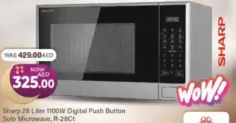 Al Madina Sharp 28 Liter 1100W Digital Push Button Solo Microwave, R-28Ct offer