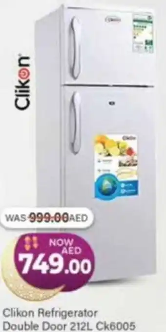 Al Madina Clikon Refrigerator Double Door 212L Ck6005 offer