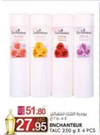 KM Trading ENCHANTEUR TALC 250g x 4pcs offer