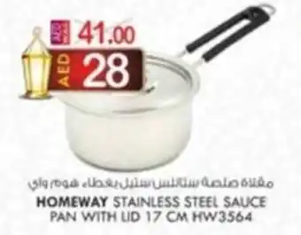 KM Trading HOMEWAY STAINLESS STEEL SAUCE PAN WITH LID 17 CM HW3564 offer