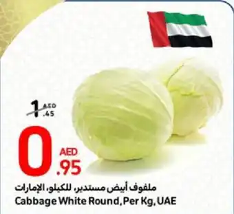 Carrefour Cabbage White Round Per Kg offer