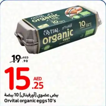 Carrefour Orvital organic eggs 10s offer