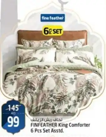 Safari Hypermarket FINFEATHER King Comforter 6 Pcs Set Asstd. offer