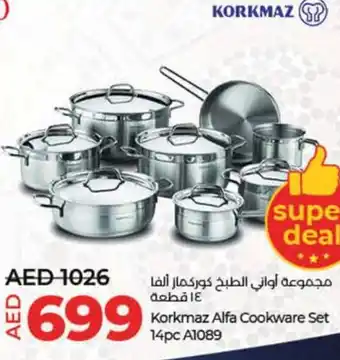 Lulu Hypermarket Korkmaz Alfa Cookware Set 14pc A1089 offer