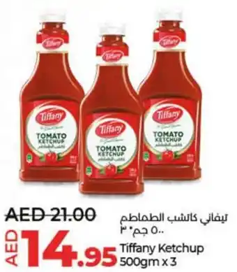 Lulu Hypermarket Tiffany Ketchup 500gm x 3 offer