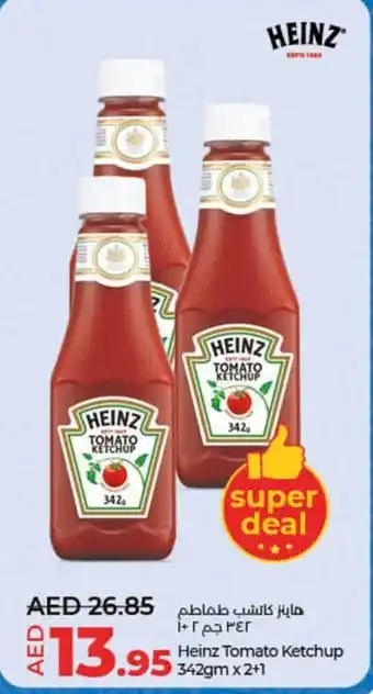 Lulu Hypermarket Heinz Tomato Ketchup 95 342gm x 2+1 offer