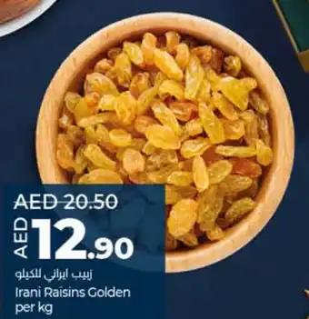 Lulu Hypermarket Irani Raisins Golden per kg offer