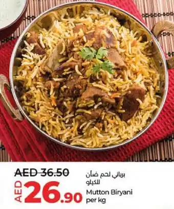 Lulu Hypermarket Mutton Biryani per kg offer