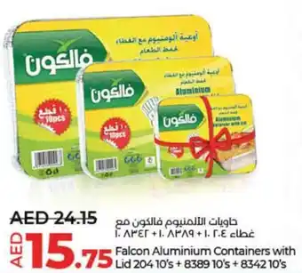 Lulu Hypermarket Falcon Aluminium Containers with Lid offer