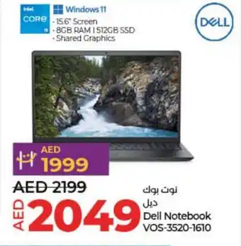 Lulu Hypermarket Dell Notebook VOS-3520-1610 offer