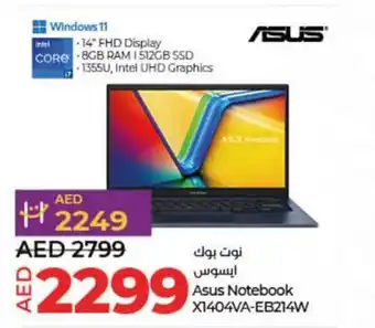 Lulu Hypermarket Asus Notebook X1404VA-EB214W offer