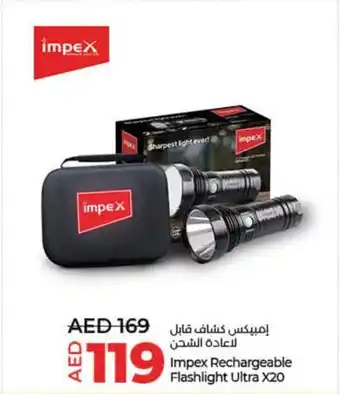 Lulu Hypermarket Impex Rechargeable Flashlight Ultra X20 offer