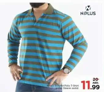 Nesto Men's Striped Polo T-Shirt Long Sleeve asstd offer