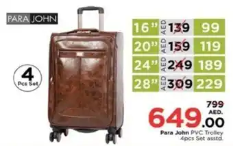Nesto Para John PVC Trolley 4pcs Set asstd offer