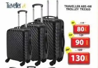 Grand Mall Sharjah TRAVELLER ABS 4W TROLLEY TR3305 20CM offer
