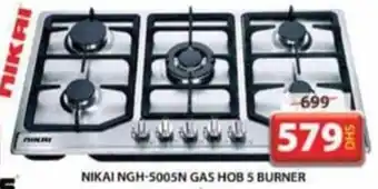 Grand Mall Sharjah NIKAI NGH 5005N GAS HOB 5 BURNER offer