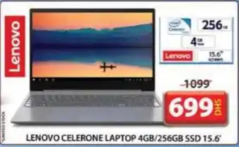 Grand Mall Sharjah LENOVO CELERONE LAPTOP 4GB/256GB SSD 15.6' offer