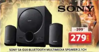 Grand Mall Sharjah SONY SA-D20 BLUETOOTH MULTIMEDIA SPEAKER 2.1CH offer