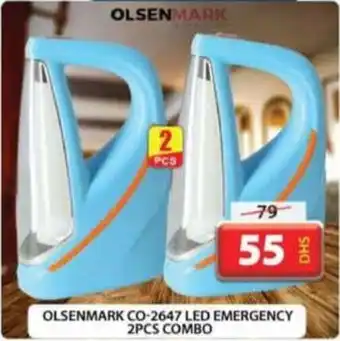 Grand Mall Sharjah OLSENMARK CO-2647 LED EMERGENCY 2PCS COMBO offer