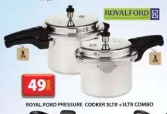 Grand Mall Sharjah ROYAL FORD PRESSURE COOKER 5LTR + 3LTR COMBO offer