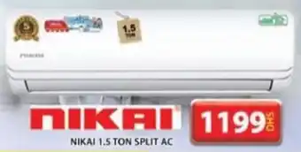 Grand Mall Sharjah NIKAI 1.5 TON SPLIT AC offer