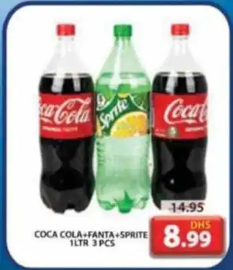 Grand Mall Sharjah COCA COLA + FANTA + SPRITE 1Ltr x 3pcs offer
