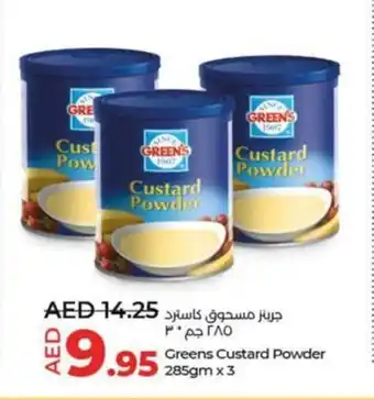 Lulu Hypermarket Greens Custard Powder 285gm x 3 offer