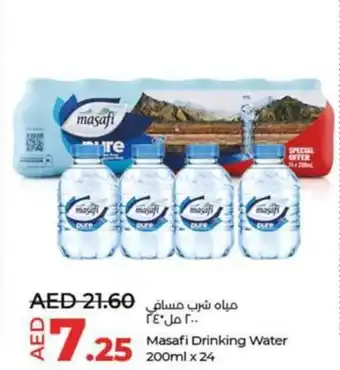Lulu Hypermarket Masafi Drinking Water 200ml x 24 offer