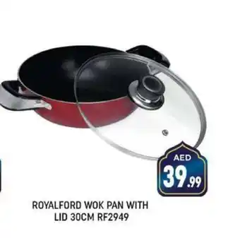 Shaklan ROYALFORD WOK PAN WITH LID 30CM RF2949 offer