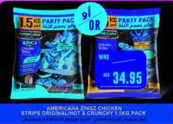 Spar AMERICANA ZINGZ CHICKEN STRIPS ORIGINAL HOT AND CRUNCHY 1.5KG PACK offer