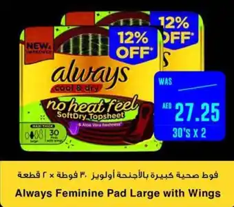Spar Always Feminine Pad Large with Wings offer