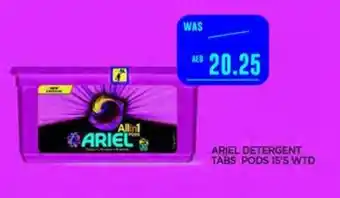 Spar ARIEL DETERGENT TABS PODS 15S WTD offer