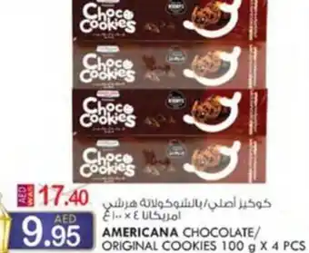 KM Trading AMERICANA CHOCOLATE/ ORIGINAL COOKIES 100 g X 4 PCS offer