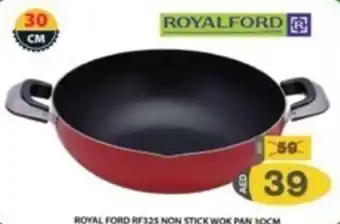 Grand Hyper Market ROYAL FORD RF325 NON STICK WOK PAN 30CM offer