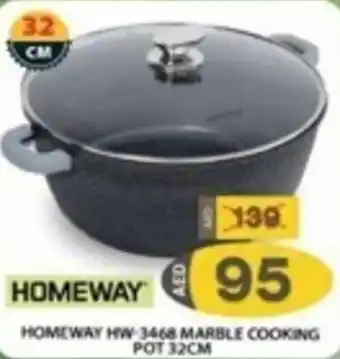 Grand Hyper Market HOMEWAY HW-3468 MARBLE COOKING POT 32CM offer