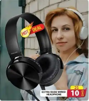 Grand Hyper Market EXTRA BASS WIRED HEADPHONE offer